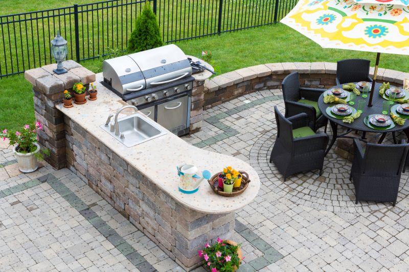 Outdoor Kitchen with Granite Surface